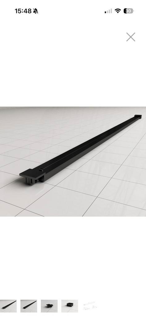 Mat Zwarte Stabilisatiestang Douchewand 120cm - Mueller, Doe-het-zelf en Verbouw, Sanitair, Nieuw, Douche, Rvs, Ophalen of Verzenden