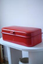 Emaille broodtrommel 49,50cm X 15,50cm Rood Art Deco '30 '40, Antiek en Kunst, Ophalen