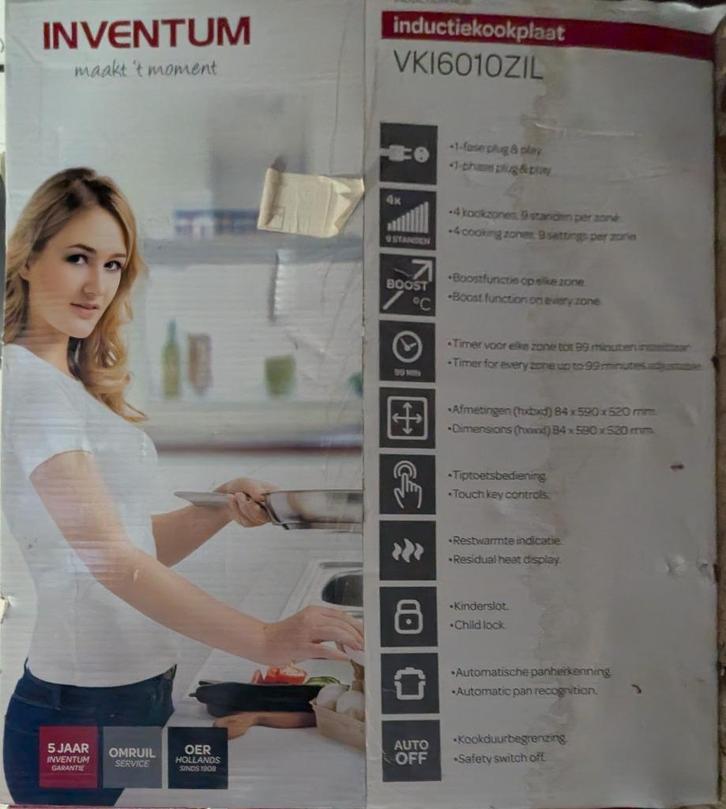 Inductiekookplaat Inventum, Huis en Inrichting, Keuken | Keukenbenodigdheden, Zo goed als nieuw, Ophalen