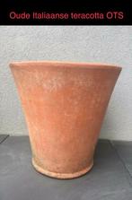 Oude Italiaanse dikke terracotta OTS pot 49cm, 40 cm of meer, Rond, Zo goed als nieuw, Terracotta