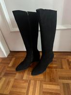 Suéde, zwarte laarzen met sleehak, Kleding | Dames, Schoenen, Ophalen, Zo goed als nieuw, Zwart, Hoge laarzen