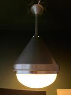Industriële vintage hanglamp. Groot ijzer bol lamp., Minder dan 50 cm, Industrieel, Metaal, Zo goed als nieuw