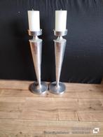 Set van 4 Kandelaars - 28, 32 & 50 cm, Gebruikt, 25 tot 50 cm, Ophalen of Verzenden, Metaal