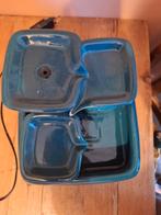 Blauwe keramische kat drinkfontein fontein, Ophalen, Gebruikt, Overige materialen, Fontein