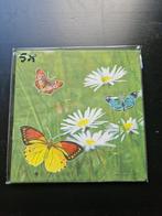Hobby servetten, Vlinders 5 - 5stuks, Ophalen of Verzenden, Nieuw, Materiaal