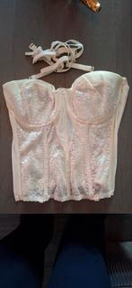 Crème Corselet 36DD - Vintage Stijl, Kleding | Dames, Ophalen of Verzenden, Beige, Body of Korset