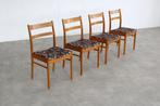 vintage eetkamerstoelen | stoelen | jaren 60 | Zweden, Ophalen of Verzenden, Gebruikt, Hout, Vier