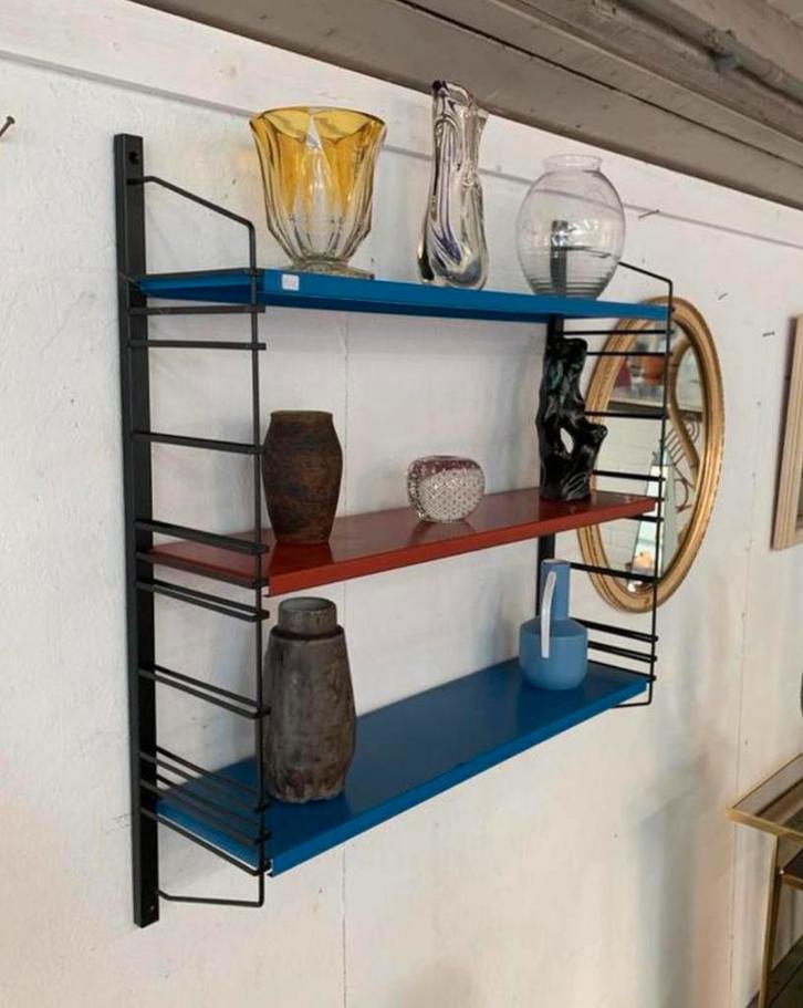 Boekenrek Vintage Tomado boekenkast boekenplanken jaren 60., Huis en Inrichting, Woonaccessoires | Wandplanken en Boekenplanken