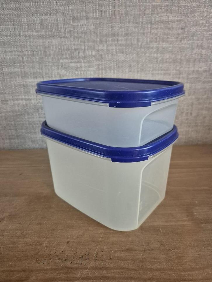 Tupperware Ruimtemakers Blauw deksel 850ML en 1,9L, Huis en Inrichting, Keuken | Tupperware, Zo goed als nieuw, Overige typen