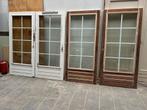 Hardhouten deuren 4 X, Ophalen, Gebruikt, 80 tot 100 cm, Buitendeur