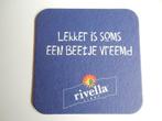 Bierviltje Rivella lekker is soms een beetje vreemd., Ophalen of Verzenden, Zo goed als nieuw, Viltje(s), Overige merken
