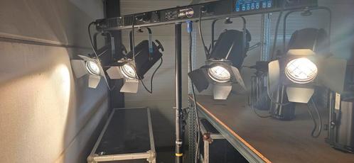 2 x Dimmerbalk Botex T4 met Fresnel Spots  + DMX Tafel, Muziek en Instrumenten, Theaterbelichting, Gebruikt, Ophalen
