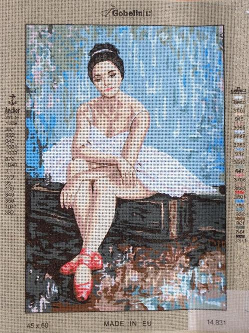 Cado voorbedrukt borduurstramien, balletdanseres 831, Hobby en Vrije tijd, Borduren en Borduurmachines, Nieuw, Onderdeel of Toebehoren