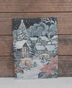 Vintage look kerst-kaart met besneeuwd dorp, Ophalen of Verzenden, 1980 tot heden, Ongelopen, Feest(dag)