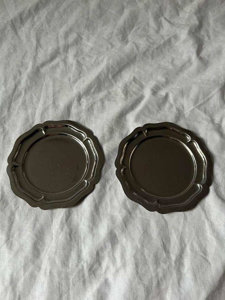 Vintage RVS Franse inox sierlijke schaaltjes – set van 2, Huis en Inrichting, Keuken | Servies, Schaal of Schalen, Overige stijlen