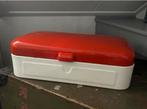 Rood / Wit Emaille Broodtrommel, Antiek en Kunst, Ophalen of Verzenden
