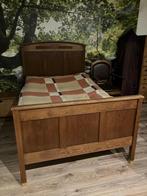 Ledikant (twijfelaar), Huis en Inrichting, Slaapkamer | Bedden, Ophalen, Gebruikt, Bruin, 190 cm of minder