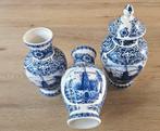 3 delige set Delfts Blauw aardwerk, vazen, onbeschadigd, Antiek en Kunst, Ophalen of Verzenden