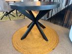 Eettafel rond 100cm Zwart mango Direct/Leverbaar E-7201, 50 tot 100 cm, Nieuw, Mwonenenslapen, Mwonenenslapen@ziggo.nl