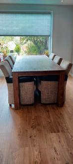 Massief houten woonkamermeubels, Ophalen, Gebruikt, 4 tot 6 stoelen