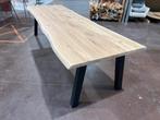 Eiken boomstamtafel 300x100cm, 200 cm of meer, Nieuw, Eikenhout, Ophalen