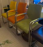 Zes Bree's New World Eetkamerstoelen Lunette, Overige kleuren, Leer, Ophalen of Verzenden, Zo goed als nieuw