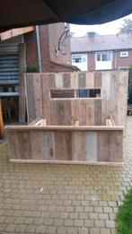 Bed groot hoofdbord steigerhout, Ophalen of Verzenden, Steigerhout, Tweepersoons