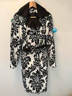 Trenchcoat zwart/wit graphic Marlon Borgschot, Kleding | Dames, Jassen | Zomer, Overige kleuren, Marlon Borgschot, Ophalen of Verzenden