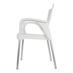 Kunststof stapelstoel met armleuning kleur wit, Nieuw, Kunststof, Ophalen of Verzenden, Wit