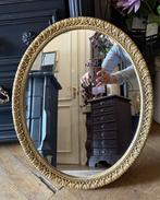 Vintage ovale spiegel, wandspiegel, halspiegel oud goud VdlM, Ophalen, Minder dan 50 cm, Zo goed als nieuw, Minder dan 100 cm