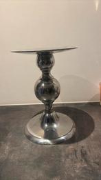 Kandelaar zuil - aluminium, Ophalen of Verzenden, Zo goed als nieuw, Metaal, 25 tot 50 cm