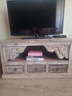 Teakhouten TV Meubel - Indiase Stijl, Gebruikt, 100 tot 150 cm, Teakhout, Ophalen of Verzenden