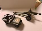 Dinky Toys nr 615 Jeep met 105 mm Houwitzer, Antiek en Kunst, Verzenden