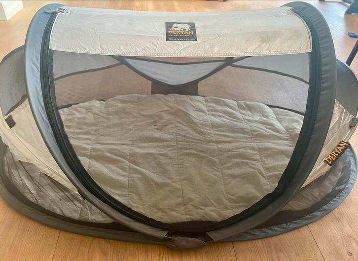 DERYAN Baby Luxe Zilver compleet pakket ZGAN (nieuw 99,-), Kinderen en Baby's, Babywiegjes en Ledikanten, Zo goed als nieuw, Reisbedje