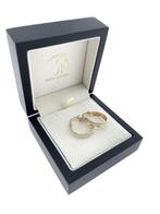9 Karaat Oorhangers / Creolen Strass Diameter 2 cm / 4 mm, Overige materialen, Hangers, -, -