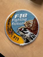 313 Squadron F-16 badge rnlaf klu patch swirl., Verzamelen, Verzenden, Zo goed als nieuw, Patch, Badge of Embleem