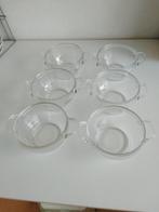 Soepkommen van glas 6 stuks, Ophalen of Verzenden