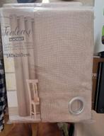 2x Toulouse Blackout Gordijnen - 140x260cm - Zandkleur, 100 tot 150 cm, 200 cm of meer, Beige, Nieuw