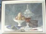 aquarel 19 eeuw dis gedekte tafel, Antiek en Kunst, Kunst | Schilderijen | Klassiek, Ophalen of Verzenden