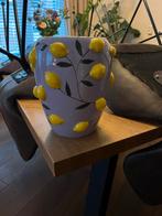 Lila/Paarse Vaas met Citroenen, Ophalen, Overige kleuren, Aardewerk of Porselein, Zo goed als nieuw