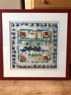 Reproductie, genummerd, in houten lijst, Ophalen