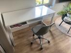 Bureau met stoel wit, Huis en Inrichting, Ophalen, Zo goed als nieuw