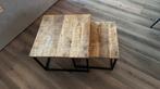 Salontafel set mangohout vierkant, Ophalen, Gebruikt, 50 tot 100 cm, Vierkant