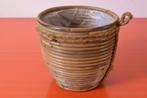 Retro vintage jaren 50 / jaren 60 rotan hang bloempot, Overige materialen, Gebruikt, Rond, Binnen
