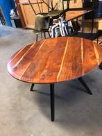 Ronde Acasia houten tafel met stalen poten - 122cm, Ophalen, ., Rond, .