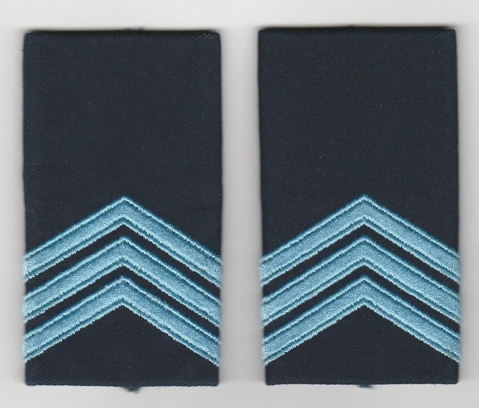 Set rang Sergeant KLu, Kon Luchtmacht (donkerblauw),, Ophalen of Verzenden, Luchtmacht, Nederland, Embleem of Badge