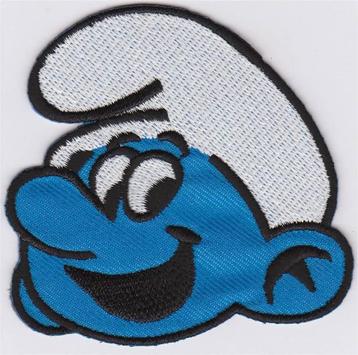 Smurfen stoffen opstrijk patch embleem #5 beschikbaar voor biedingen
