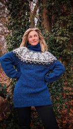 Eyecatcher! Blauwe IJslandse trui met Incapatroon, Nieuw, Blauw, Maat 38/40 (M), Ophalen of Verzenden