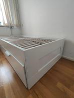 single bed with drawer, IKEA brand, Ophalen, Eenpersoons, Wit, Hout