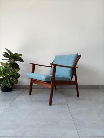 Vintage Teakhouten Fauteuil De Ster Gelderland beschikbaar voor biedingen
